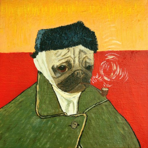 Van Pug - Self-Portrait with Bandaged Ear and Pipe