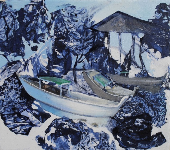 %d0%ba%d0%b0t%d0%b5-%d0%ba-ulish-oil-painting-art-abstract-original-on-canvas-landscape-modern-artist-stretched-boats-water-blue