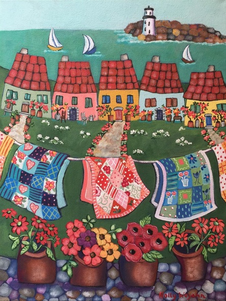 Holly Wojahn - Rosy Roofed Cottages and Quirky Quilts