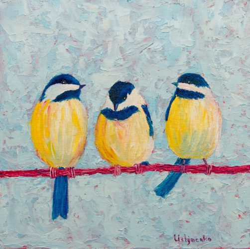 Yuliia Ustymenko - Conversations. Birds. Oil painting