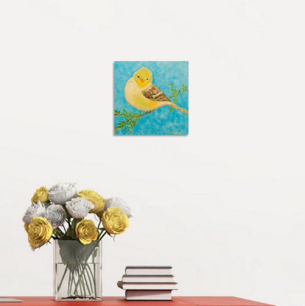 Yuliia Ustymenko - Herald of spring. Bird. Oil painting. Home