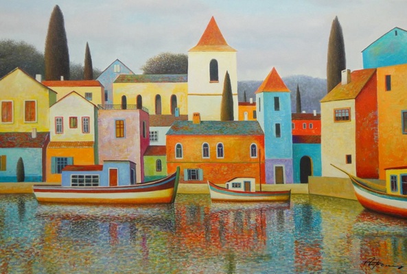 Evgeni Gordiets - White and Blue Towers